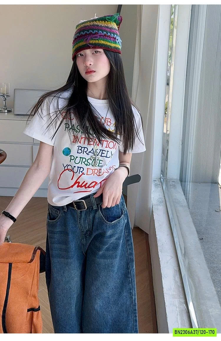 SÉT ÁO THUN CHỮ MIX JEANS LỠ