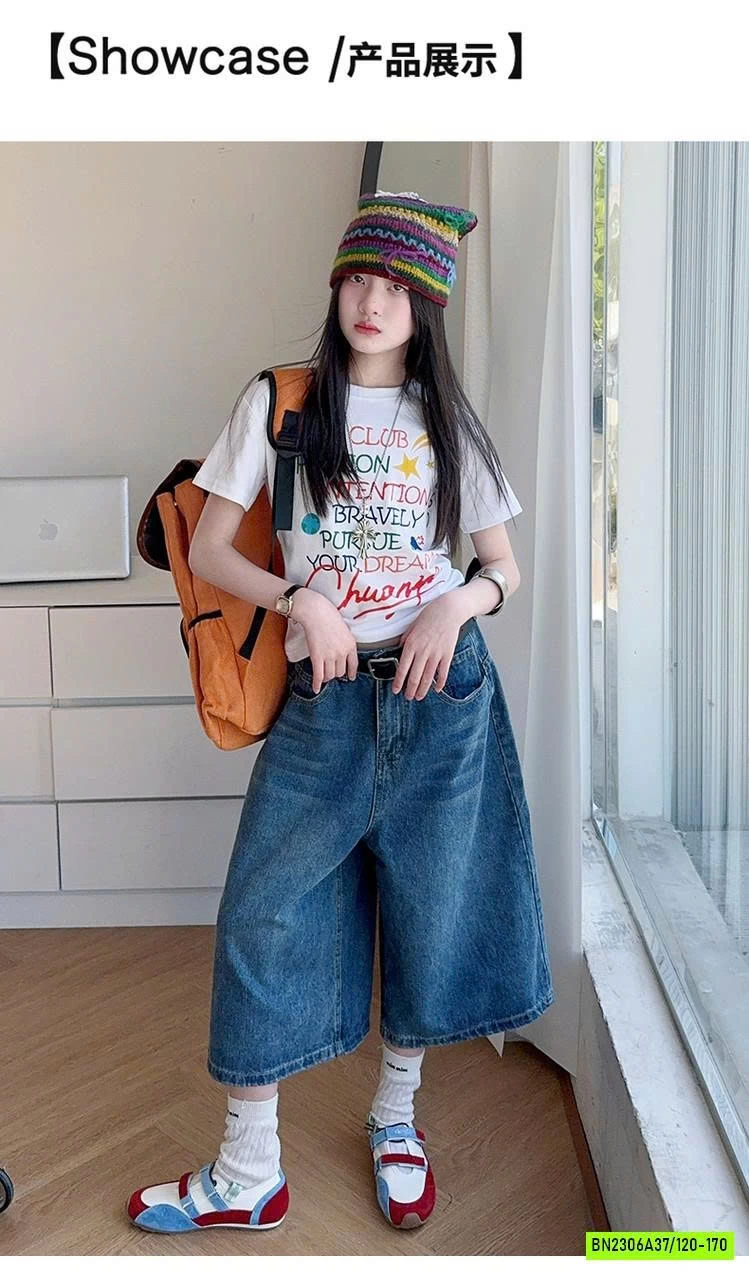 SÉT ÁO THUN CHỮ MIX JEANS LỠ