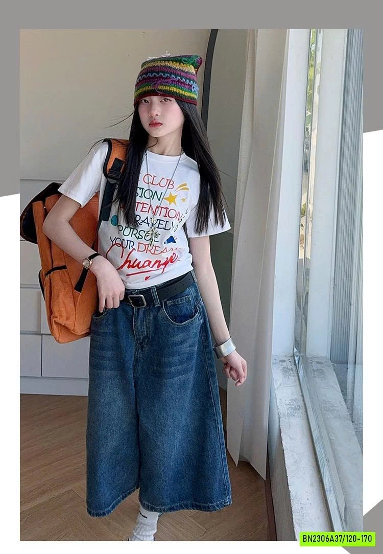 SÉT ÁO THUN CHỮ MIX JEANS LỠ