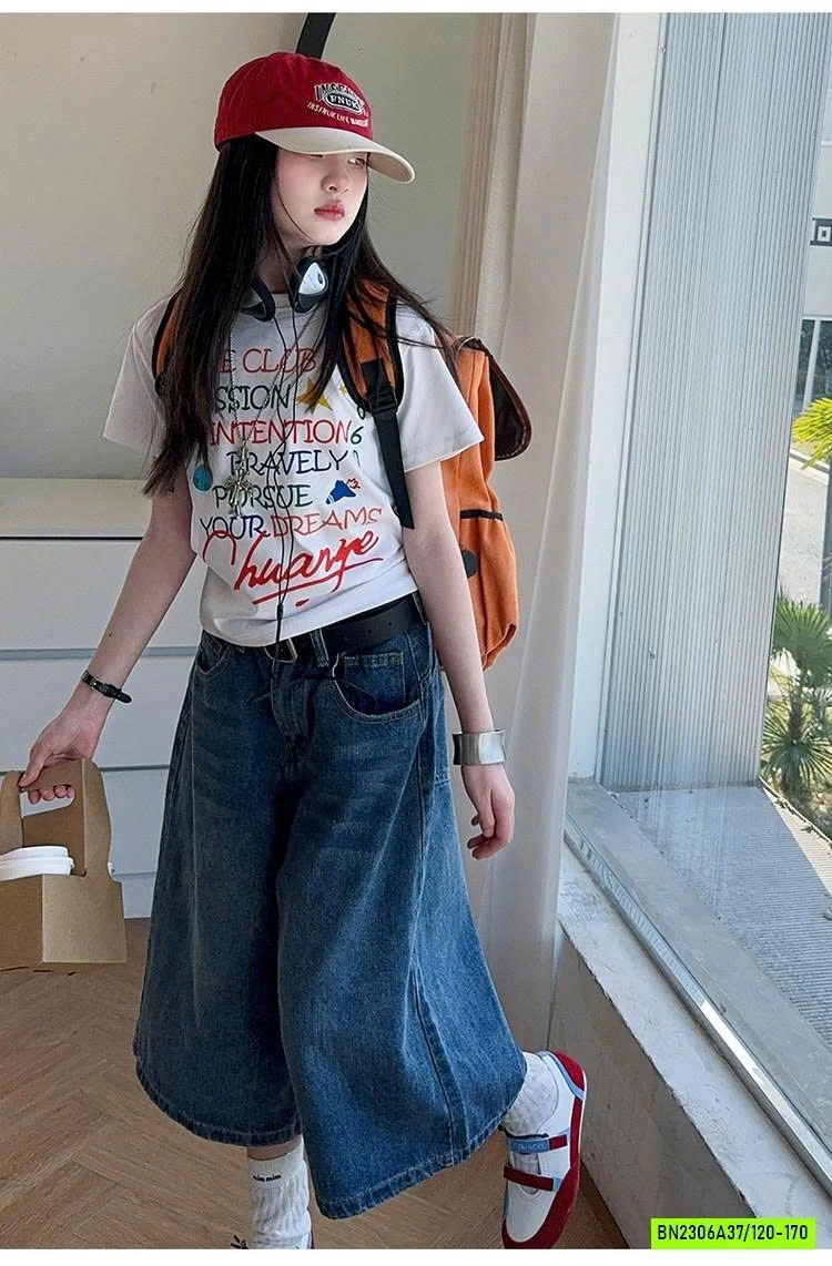 SÉT ÁO THUN CHỮ MIX JEANS LỠ