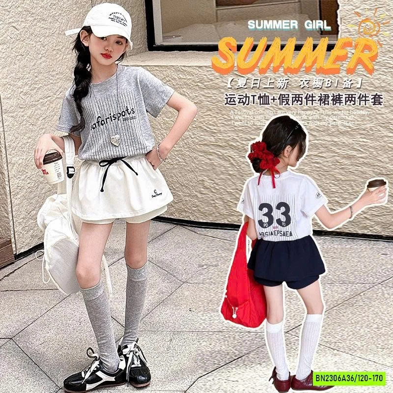 SÉT ÁO THUN SỌC MIX QUẦN VÁY