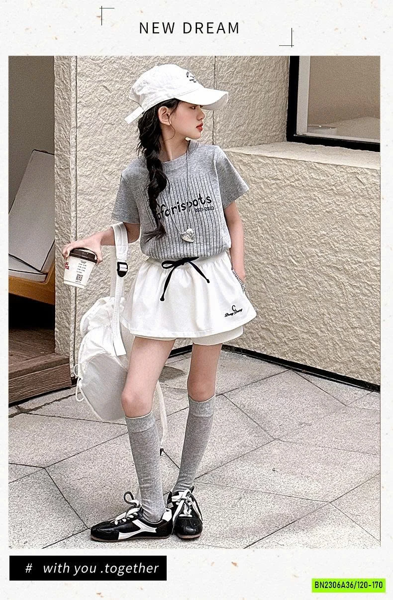 SÉT ÁO THUN SỌC MIX QUẦN VÁY