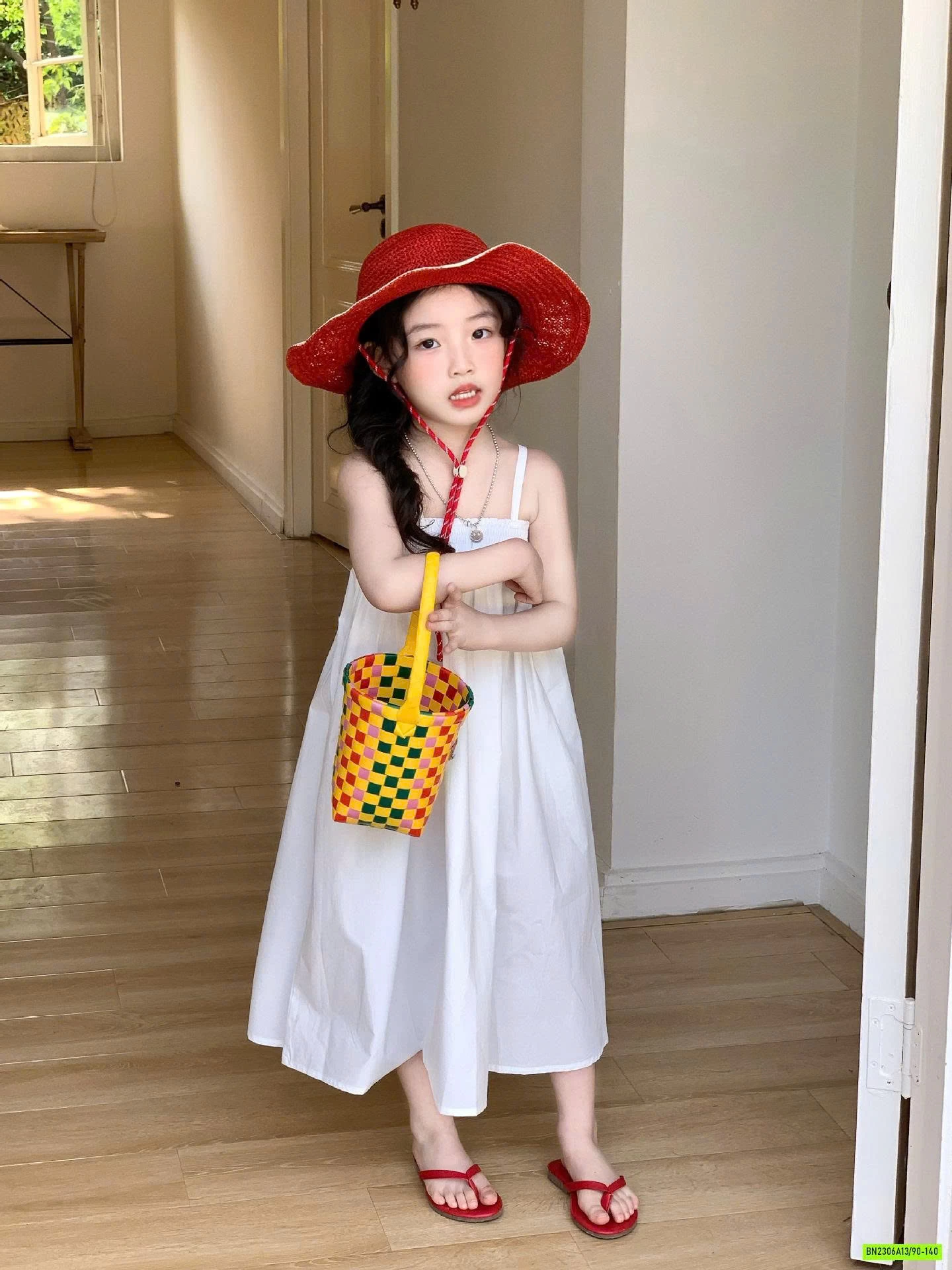 VÁY MAXI 2 DÂY TRẮNG XINH XẮN