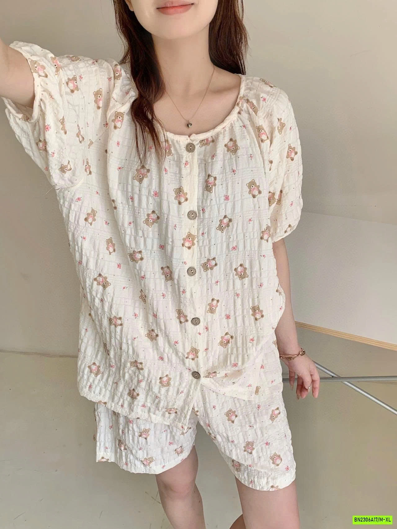 BỘ NGỦ VẢI NHÚN DỄ THƯƠNG