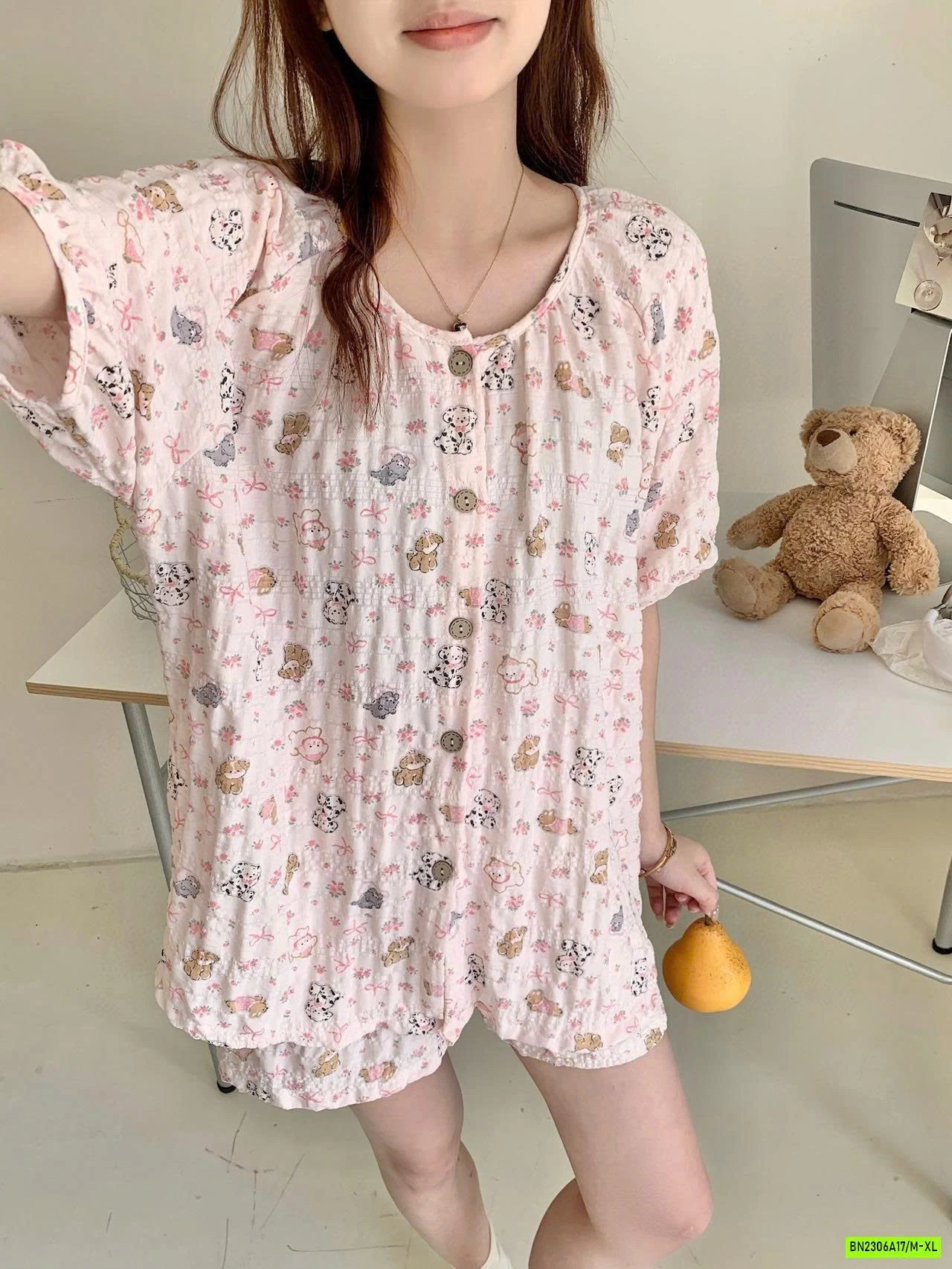 BỘ NGỦ VẢI NHÚN DỄ THƯƠNG