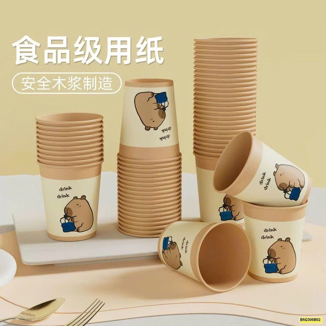 SET 100 CỐC GIẤY Capybara