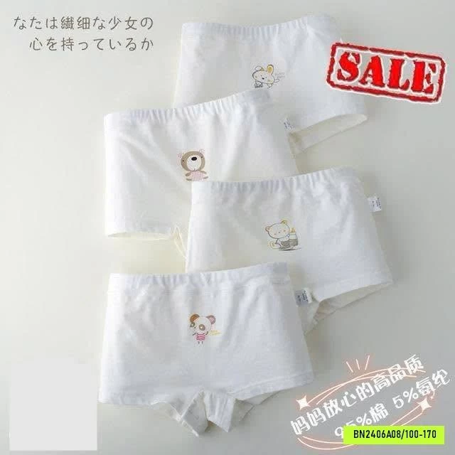 SÉT 4 CHIP ĐÙI COTTON GẤU DỄ THƯƠNG