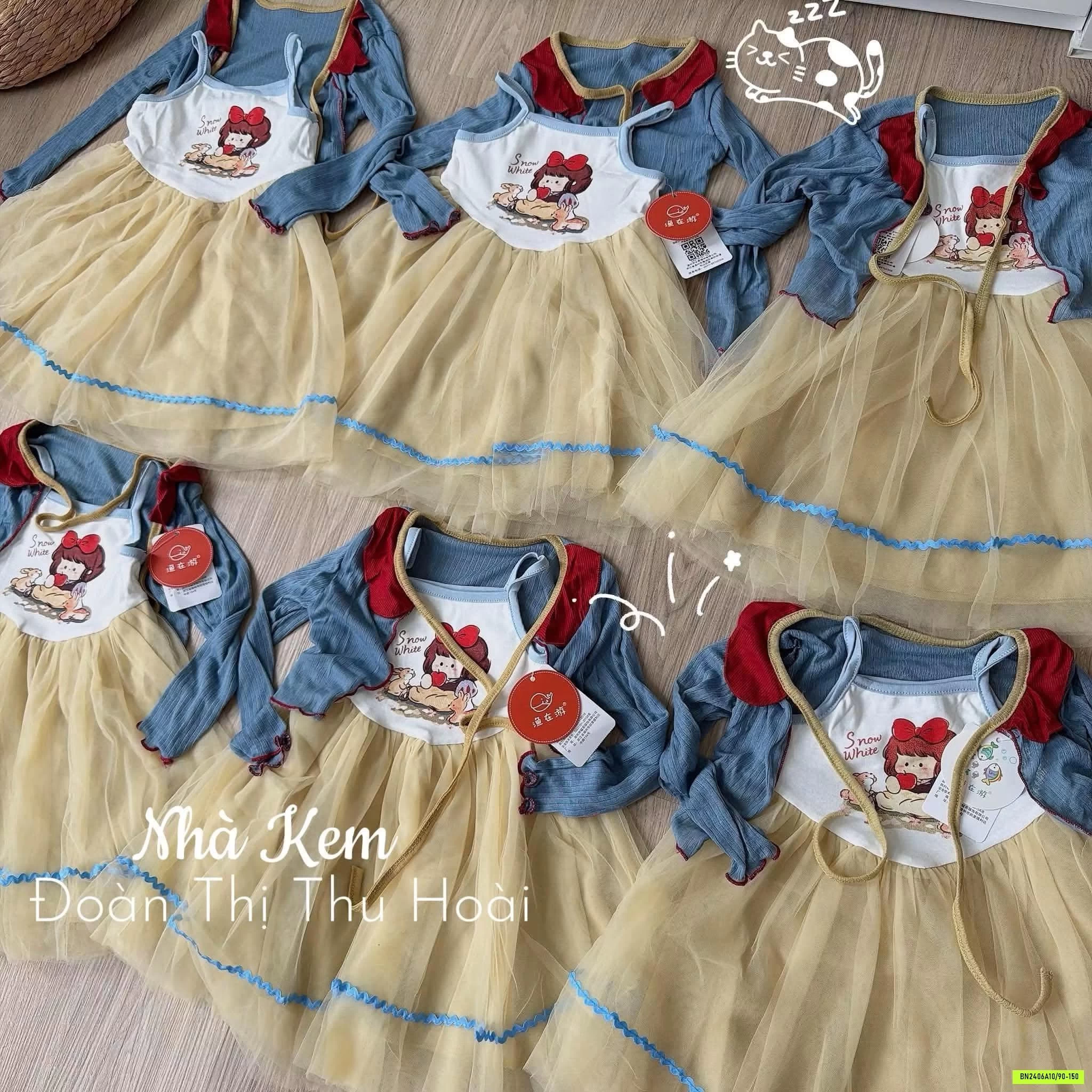 SÉT VÁY CÔNG CHÚA KÈM CARDIGAN