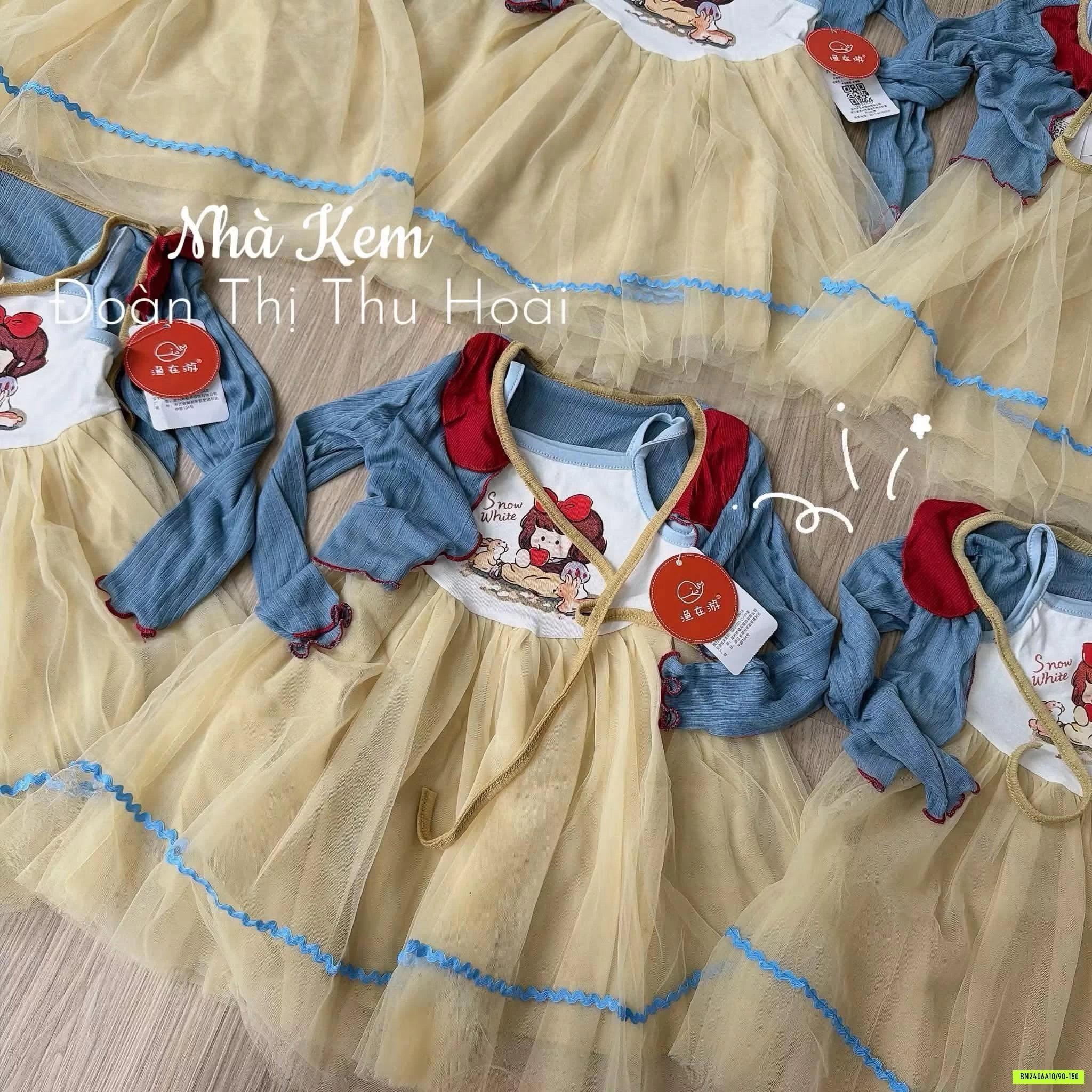 SÉT VÁY CÔNG CHÚA KÈM CARDIGAN