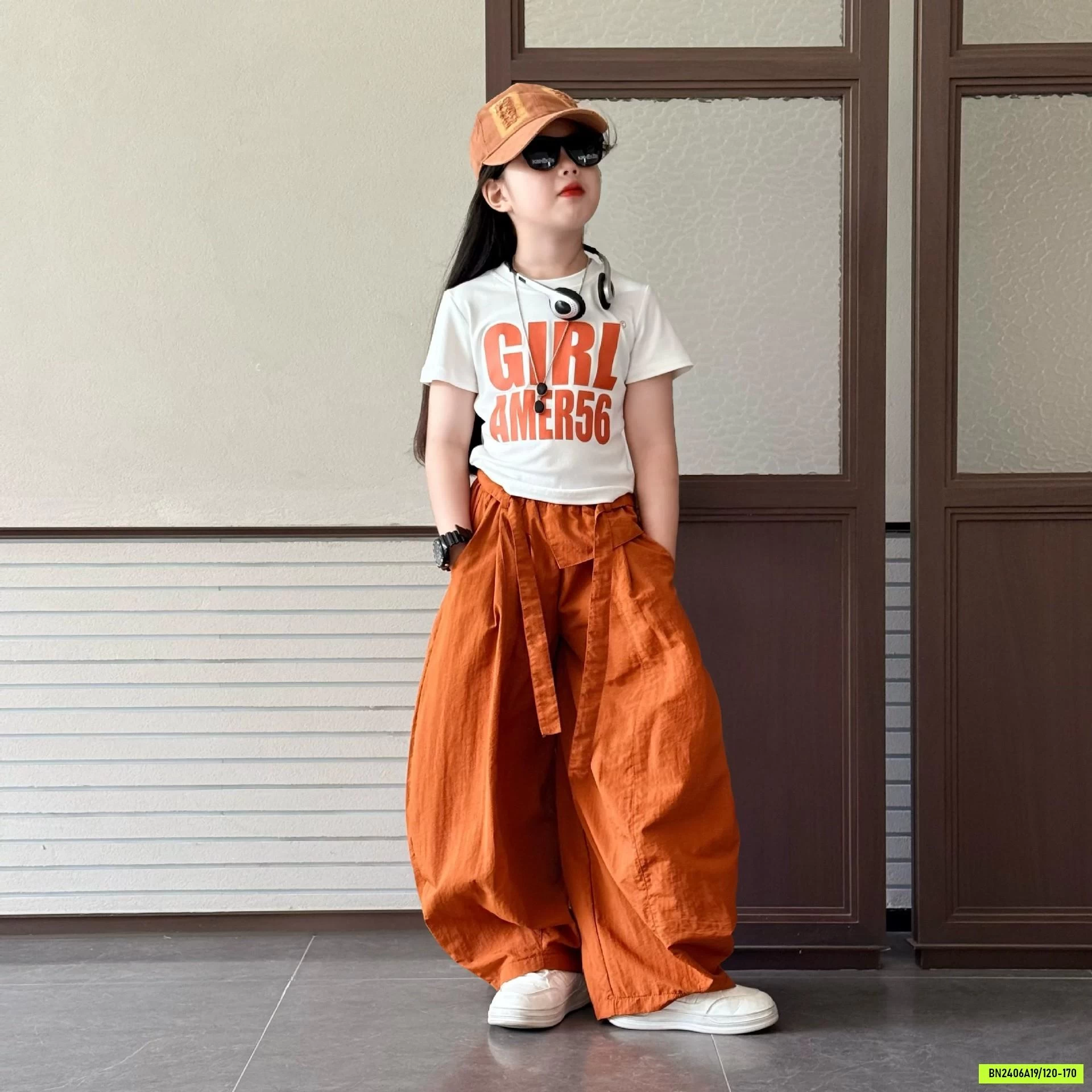 SÉT CROPTOP MIX QUẦN CAM