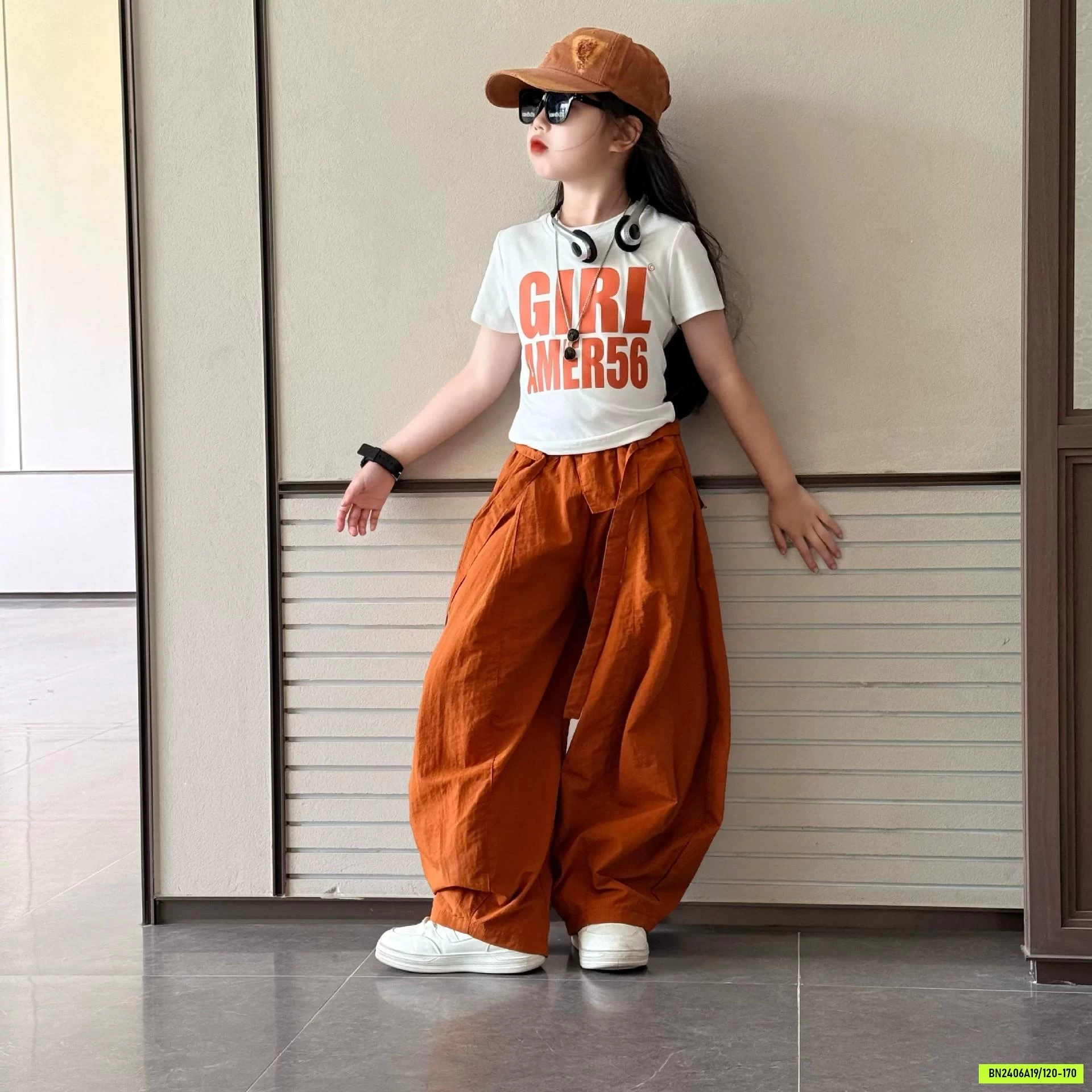 SÉT CROPTOP MIX QUẦN CAM