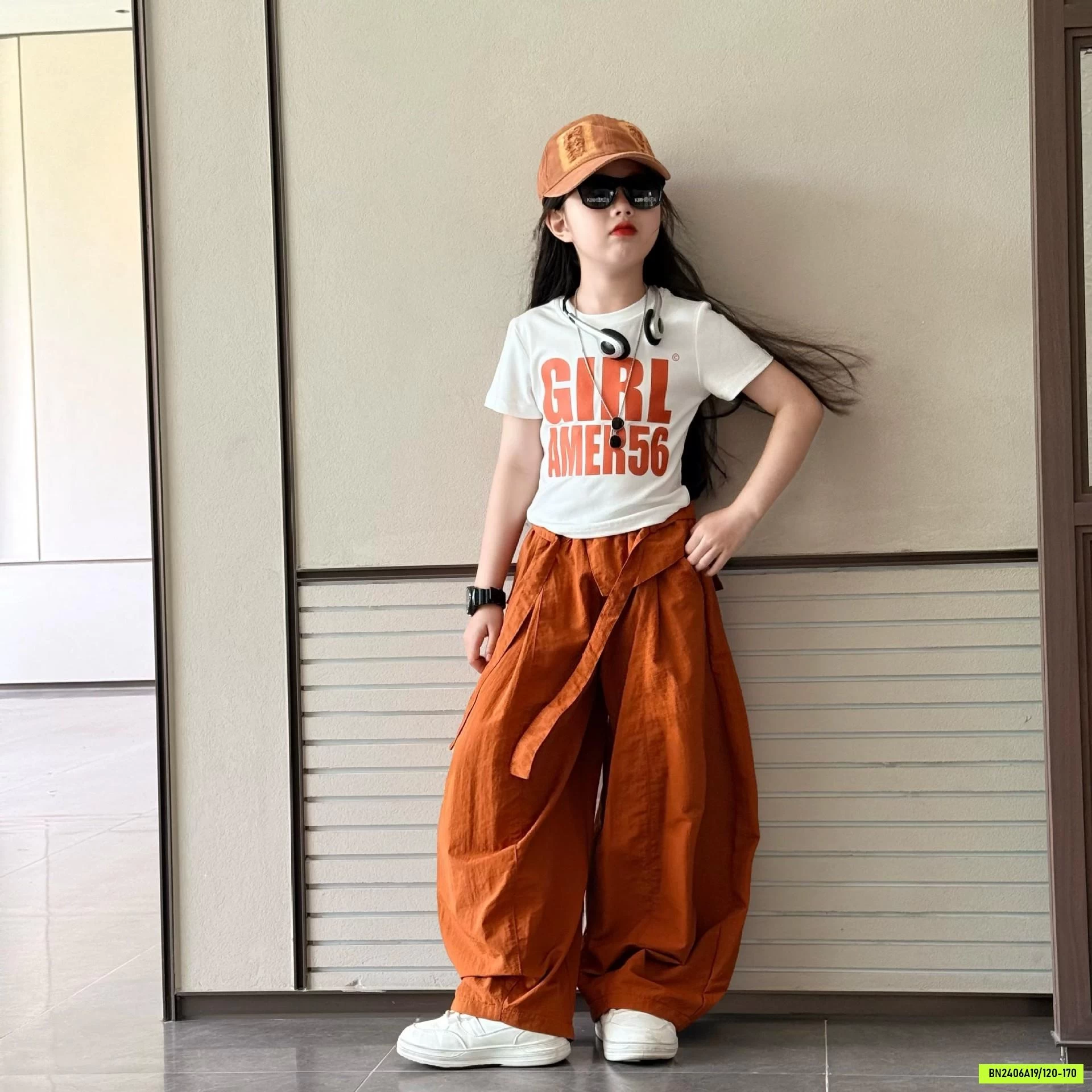 SÉT CROPTOP MIX QUẦN CAM
