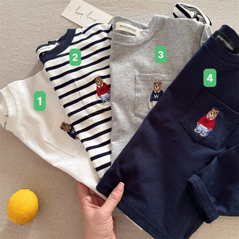 ÁO THU ĐÔNG GẤU CHO BÉ TRAI  MMY