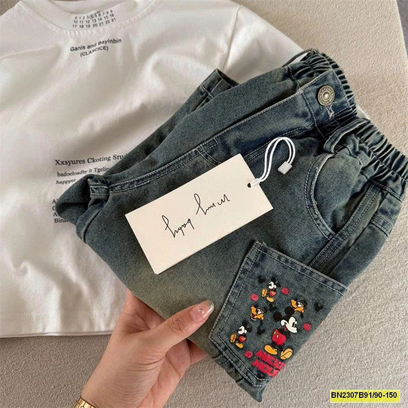 QUẦN JEAN MICKEY TÚI CHÉO  MMY