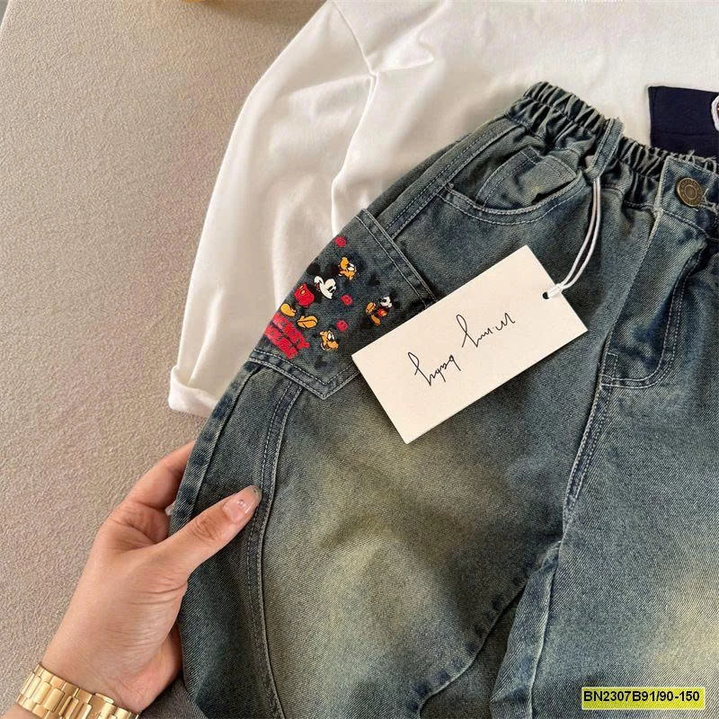QUẦN JEAN MICKEY TÚI CHÉO  MMY