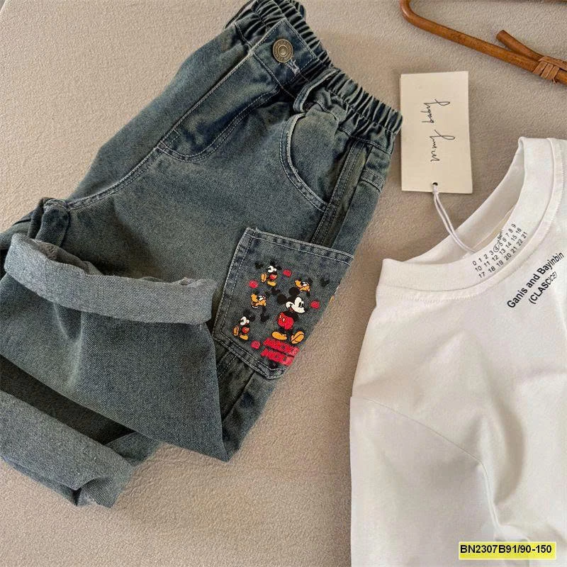 QUẦN JEAN MICKEY TÚI CHÉO  MMY