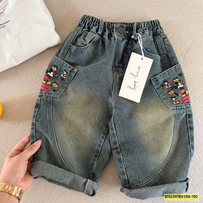 QUẦN JEAN MICKEY TÚI CHÉO  MMY