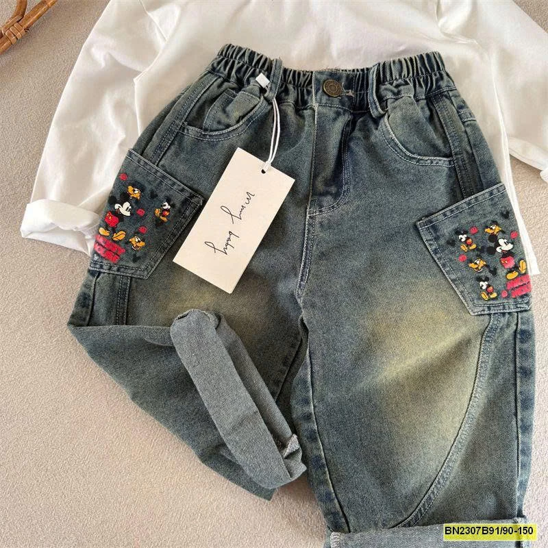 QUẦN JEAN MICKEY TÚI CHÉO  MMY