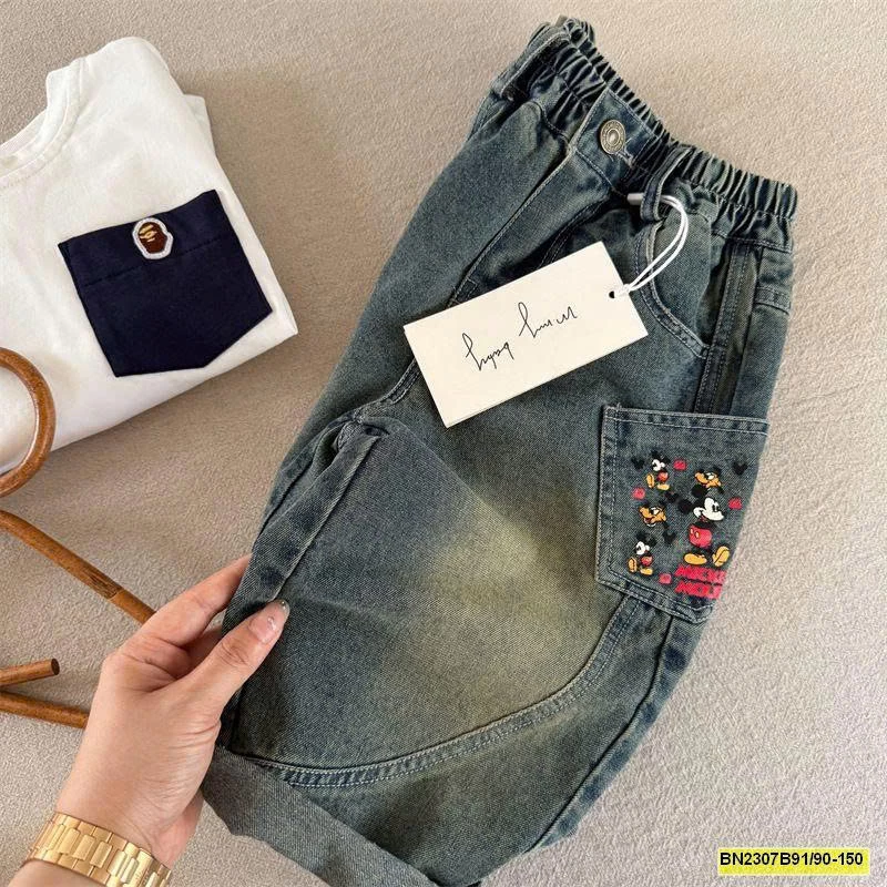 QUẦN JEAN MICKEY TÚI CHÉO  MMY
