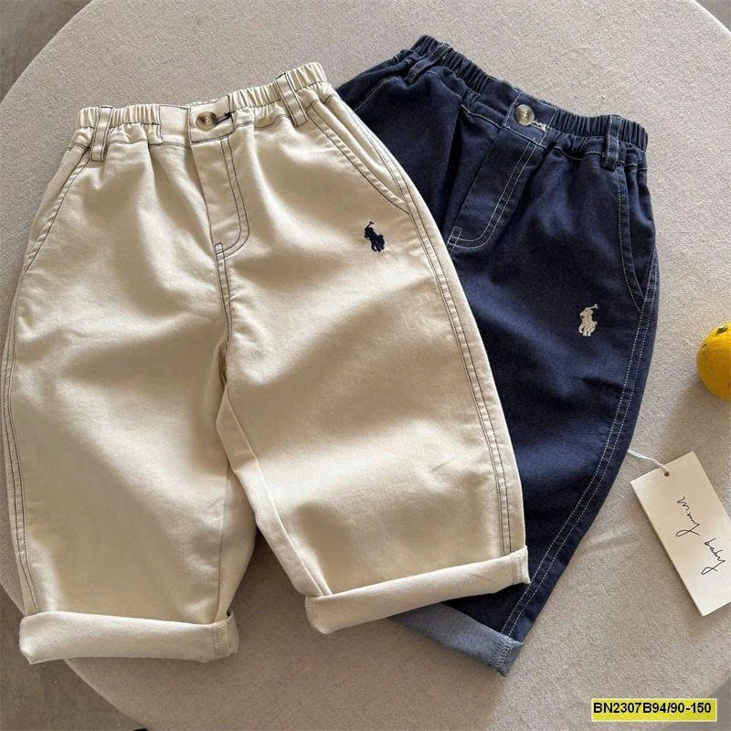 QUẦN BAGGY CHỈ NỔI LOGO NGỰA MMY