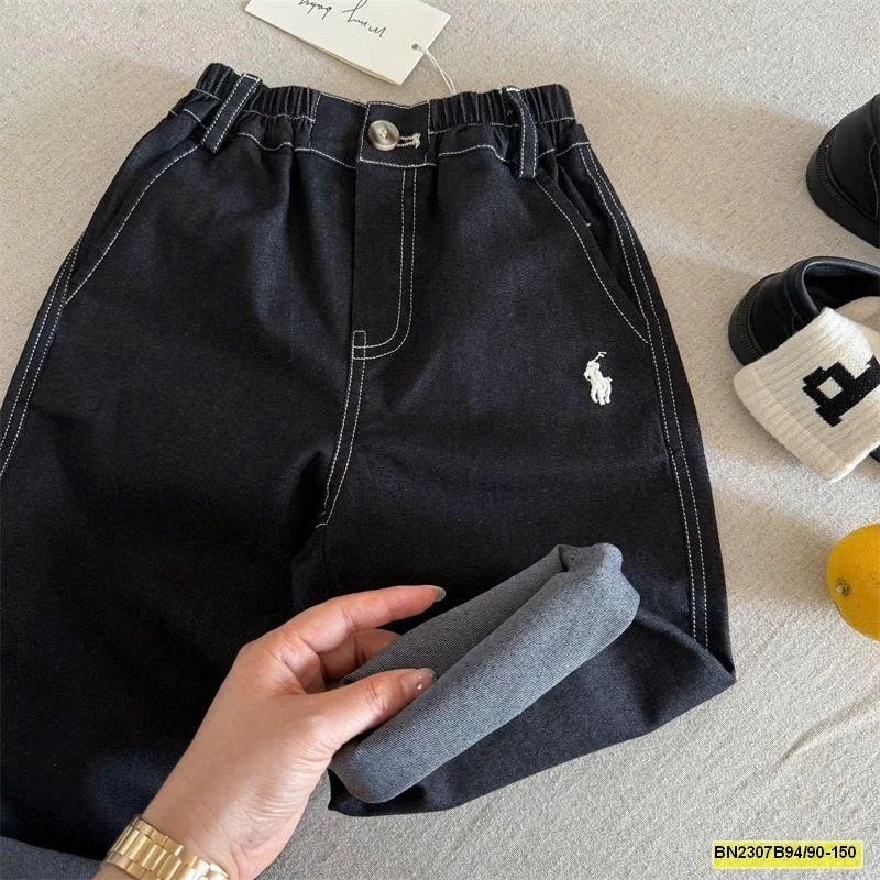 QUẦN BAGGY CHỈ NỔI LOGO NGỰA MMY