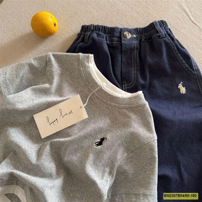 QUẦN BAGGY CHỈ NỔI LOGO NGỰA MMY