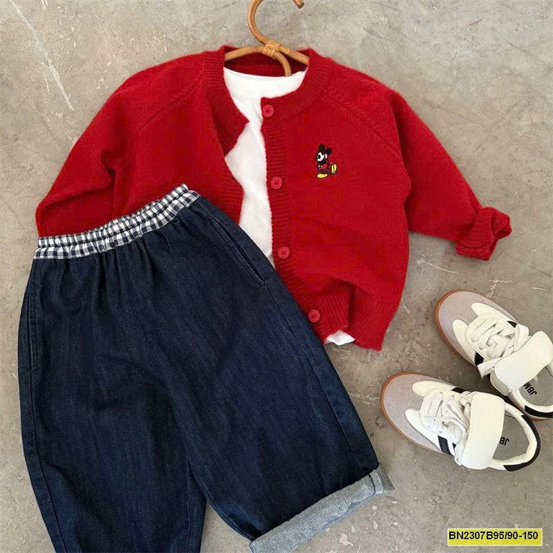 ÁO LEN LÔNG THỎ LOGO MICKEY