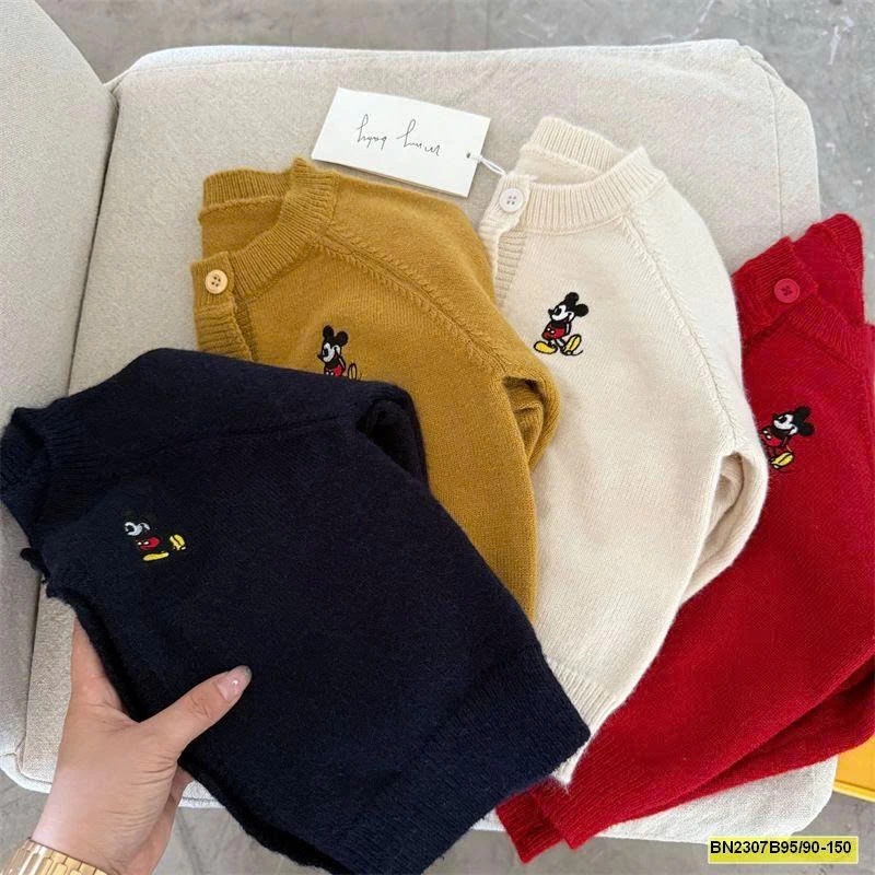 ÁO LEN LÔNG THỎ LOGO MICKEY