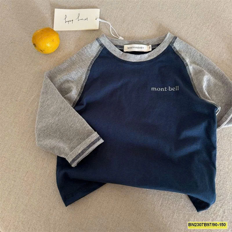 ÁO THUN DÀI TAY COTTON PHỐI MÀU  MMY