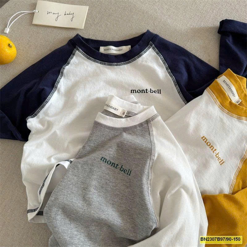 ÁO THUN DÀI TAY COTTON PHỐI MÀU  MMY