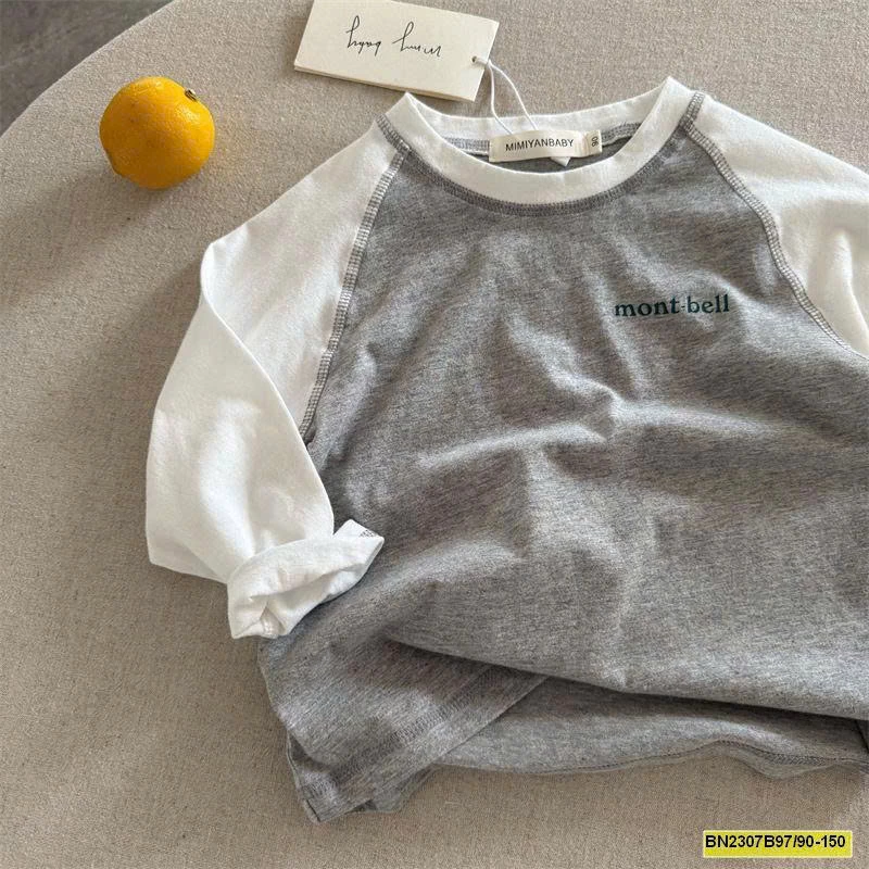 ÁO THUN DÀI TAY COTTON PHỐI MÀU  MMY