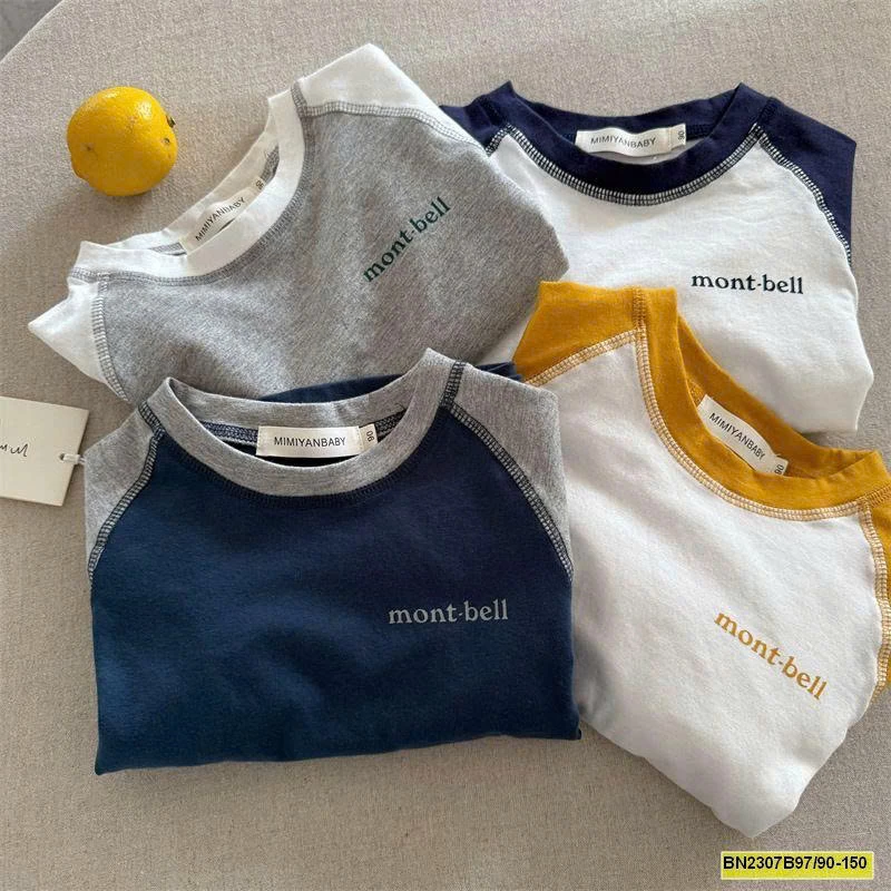 ÁO THUN DÀI TAY COTTON PHỐI MÀU  MMY