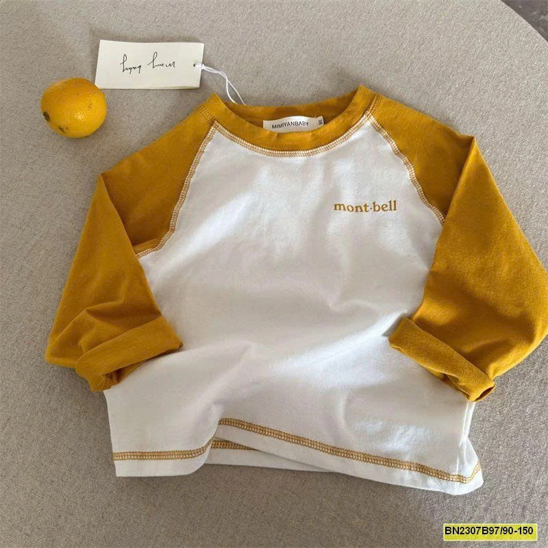 ÁO THUN DÀI TAY COTTON PHỐI MÀU  MMY