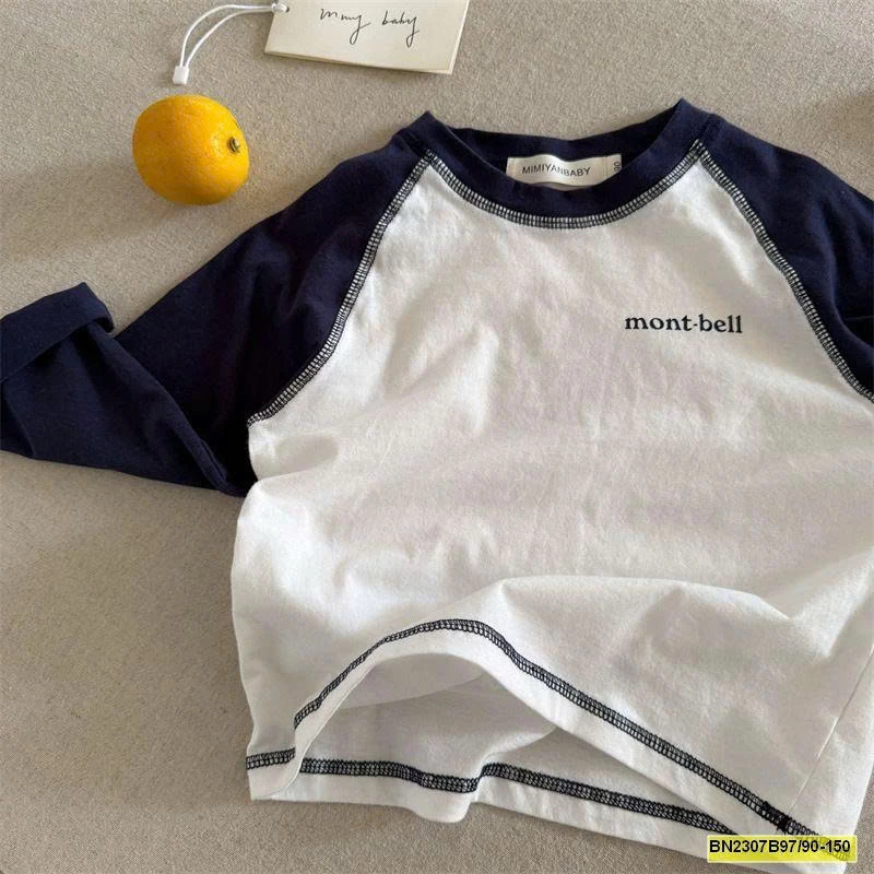 ÁO THUN DÀI TAY COTTON PHỐI MÀU  MMY