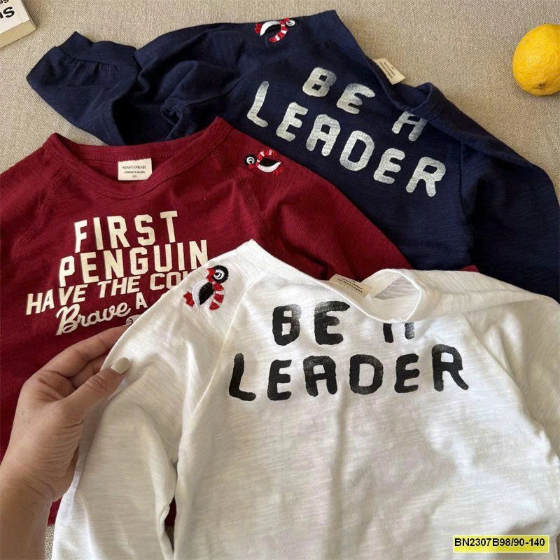 ÁO THUN DÀI TAY COTTON MỎNG IN CHỮ MMY