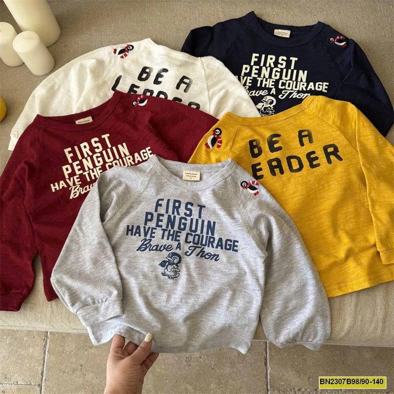 ÁO THUN DÀI TAY COTTON MỎNG IN CHỮ MMY