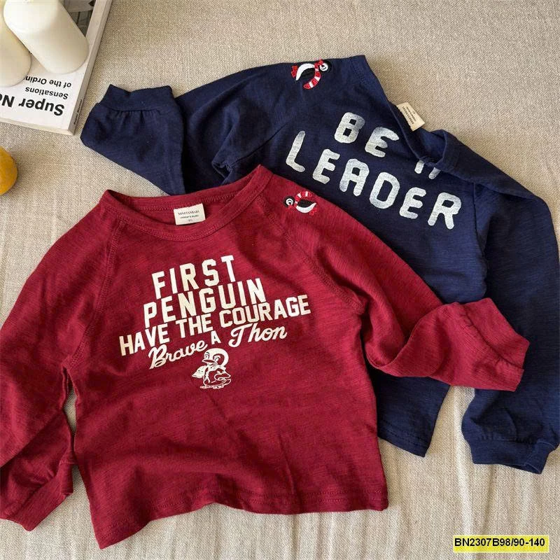 ÁO THUN DÀI TAY COTTON MỎNG IN CHỮ MMY