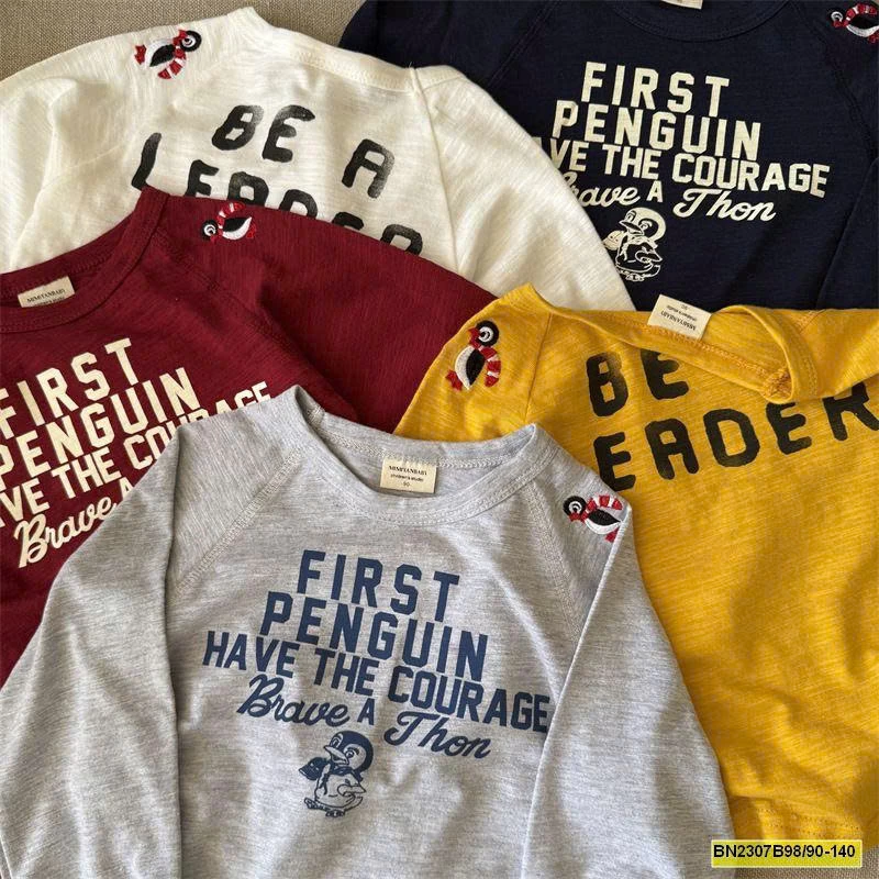 ÁO THUN DÀI TAY COTTON MỎNG IN CHỮ MMY