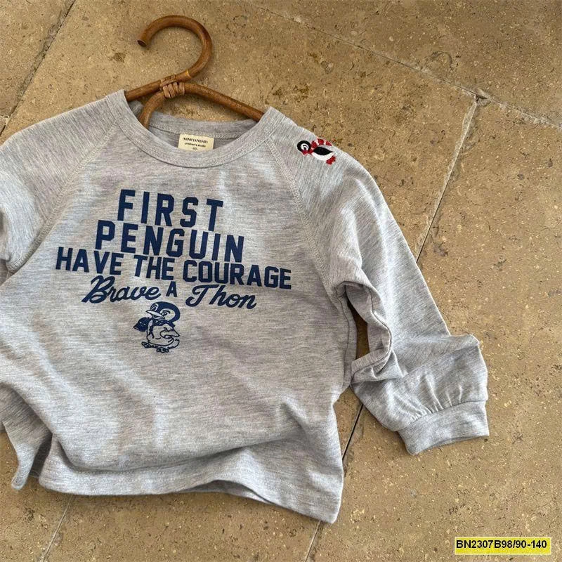 ÁO THUN DÀI TAY COTTON MỎNG IN CHỮ MMY