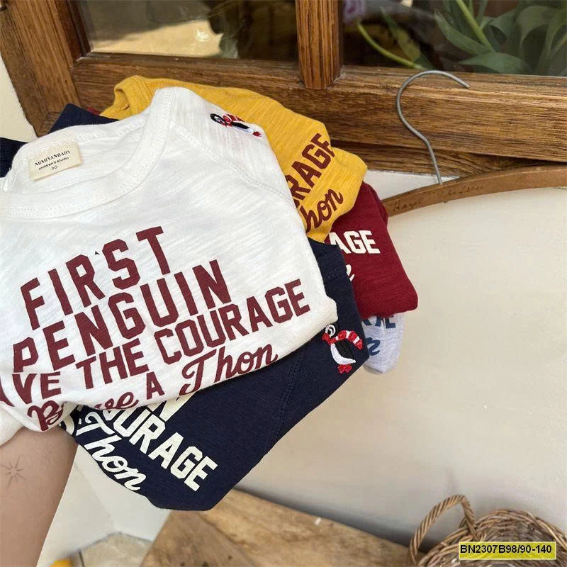 ÁO THUN DÀI TAY COTTON MỎNG IN CHỮ MMY