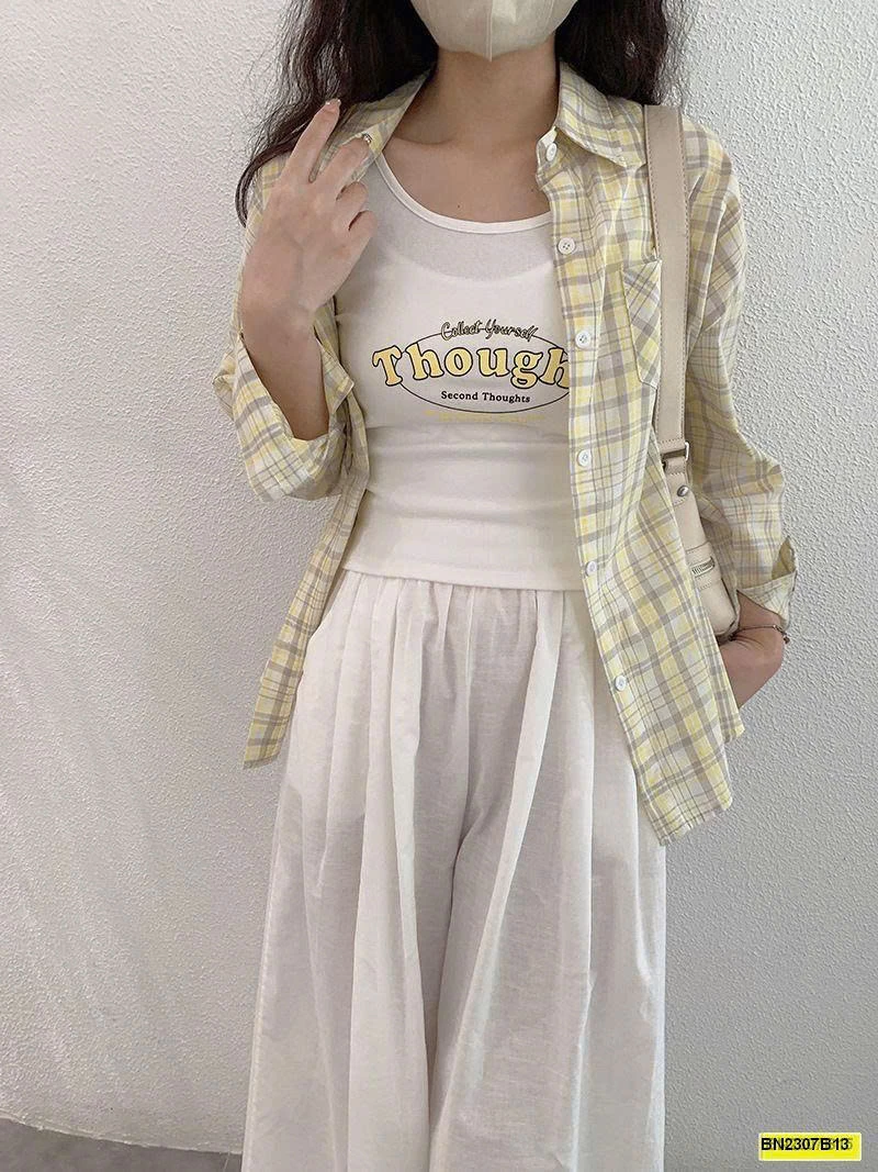 ÁO SƠ MI CARO DÁNG RỘNG