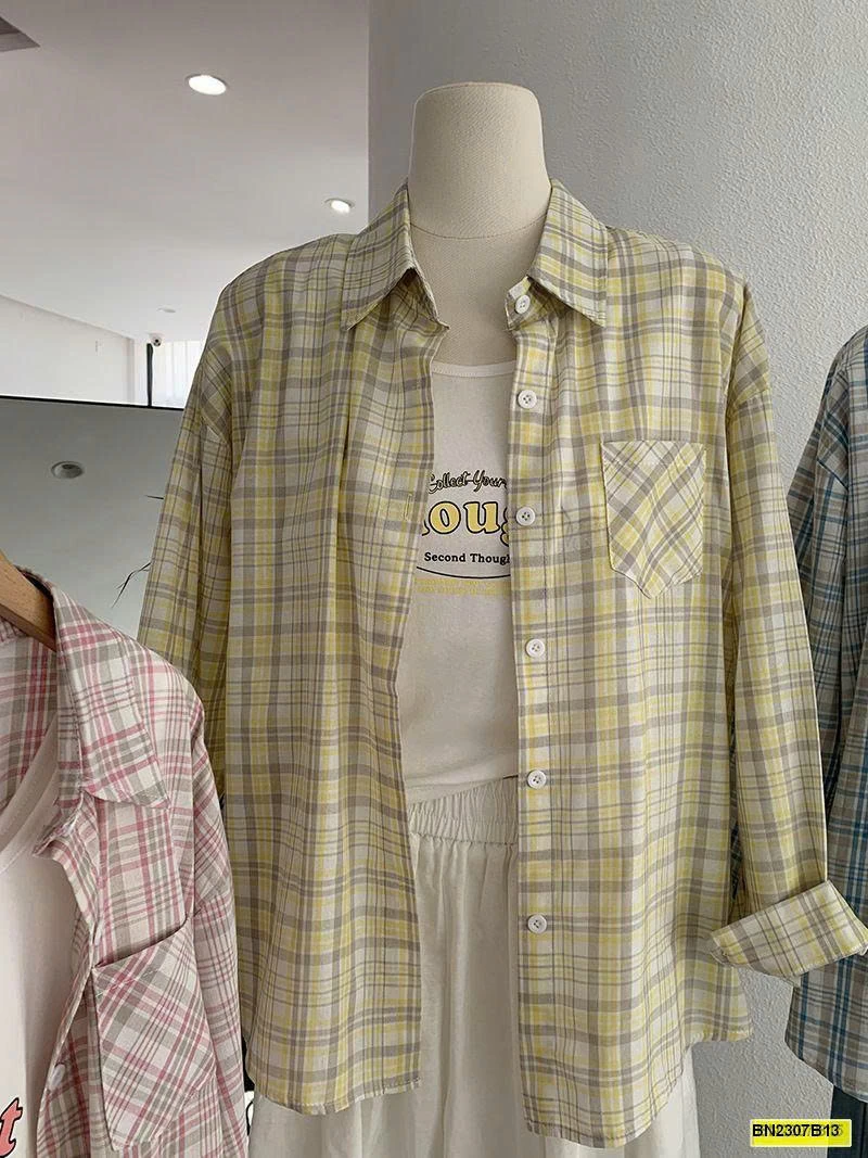ÁO SƠ MI CARO DÁNG RỘNG