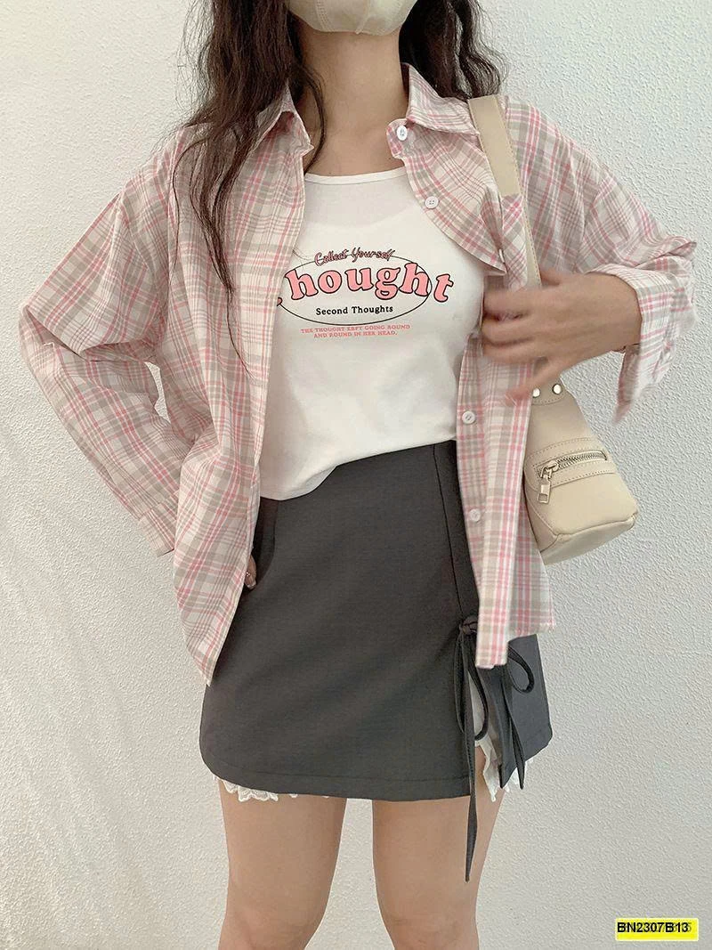 ÁO SƠ MI CARO DÁNG RỘNG