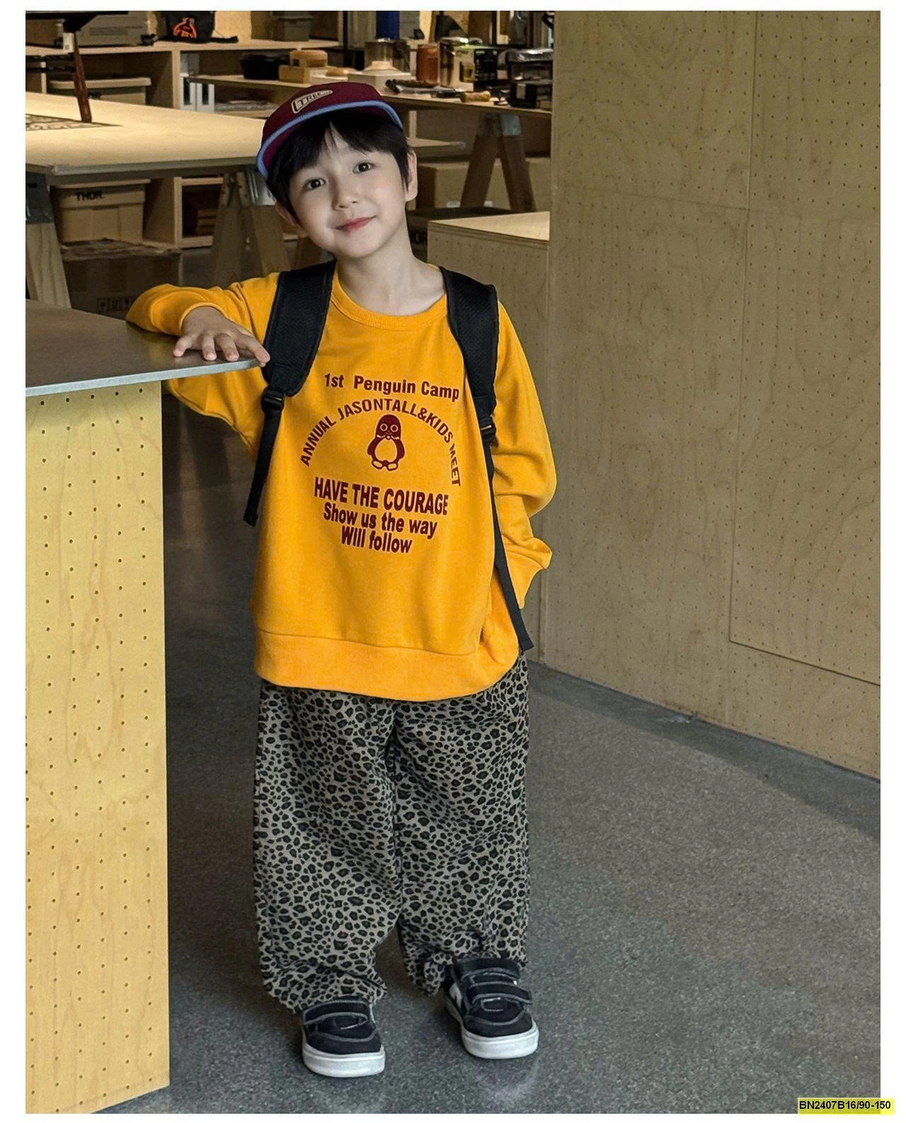 ÁO NỈ IN CHỮ DÀI TAY AOAOKIDS