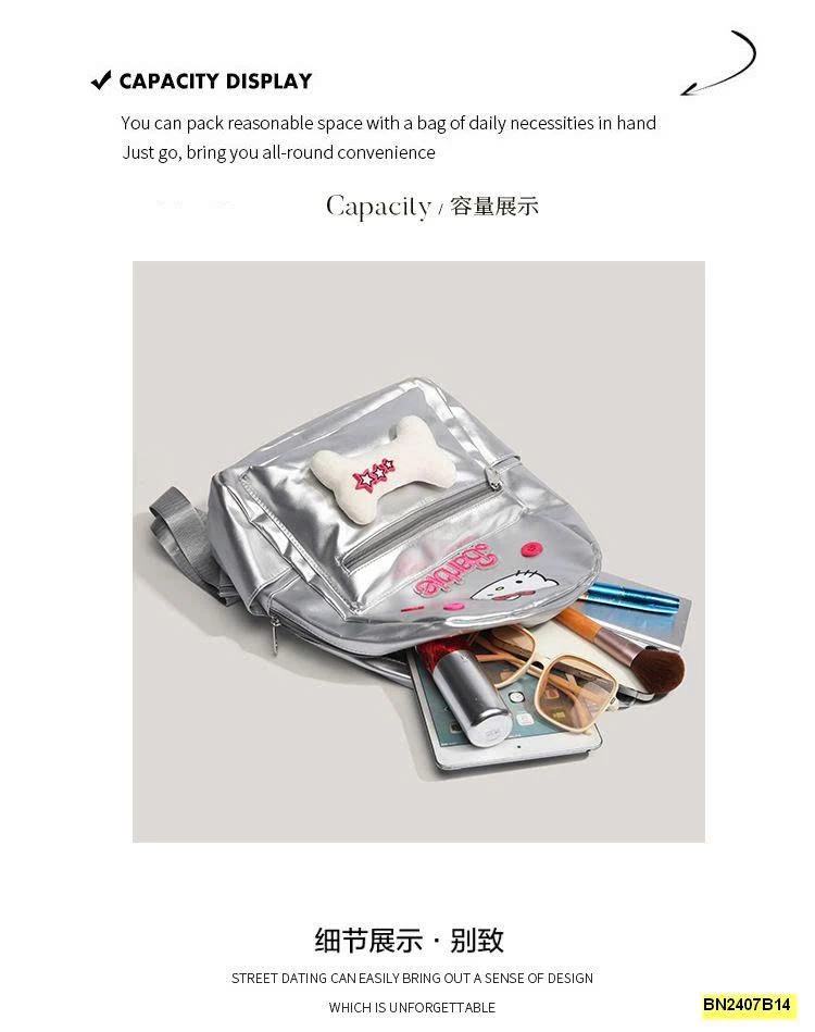 BALO THỜI TRANG KITTY BẠC MÀU