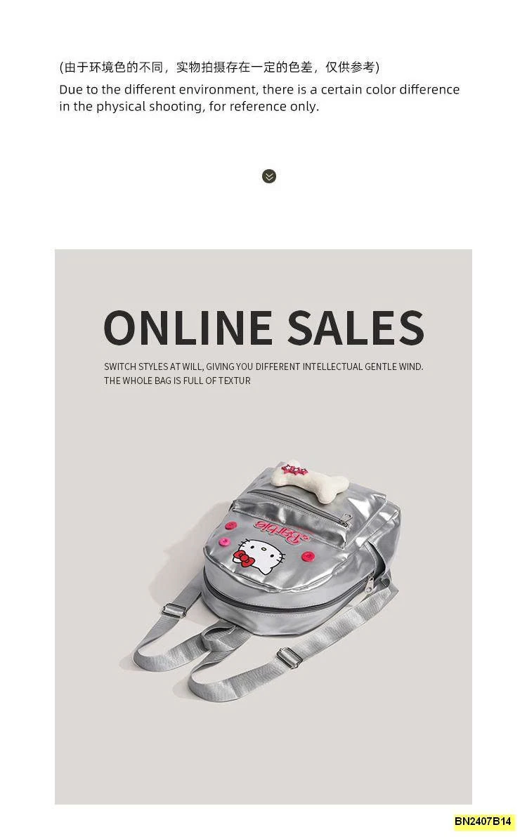 BALO THỜI TRANG KITTY BẠC MÀU