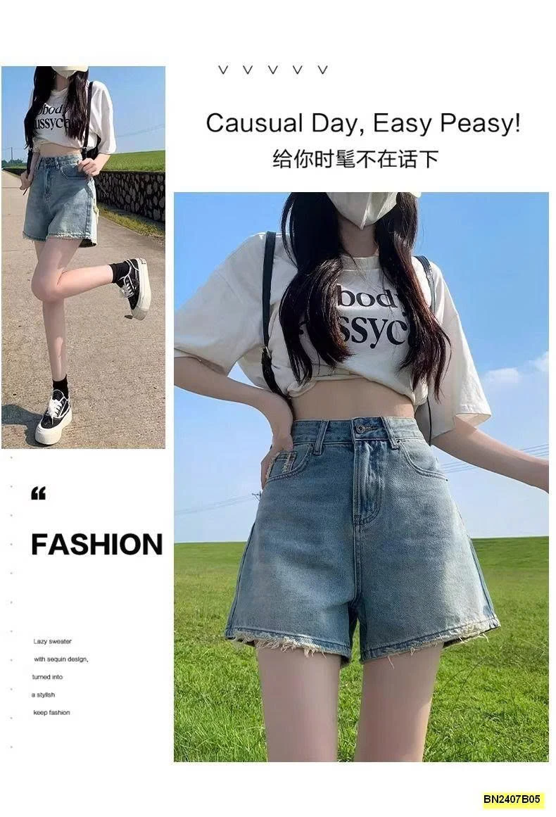 QUẦN SHORT JEAN TÚI RÁCH