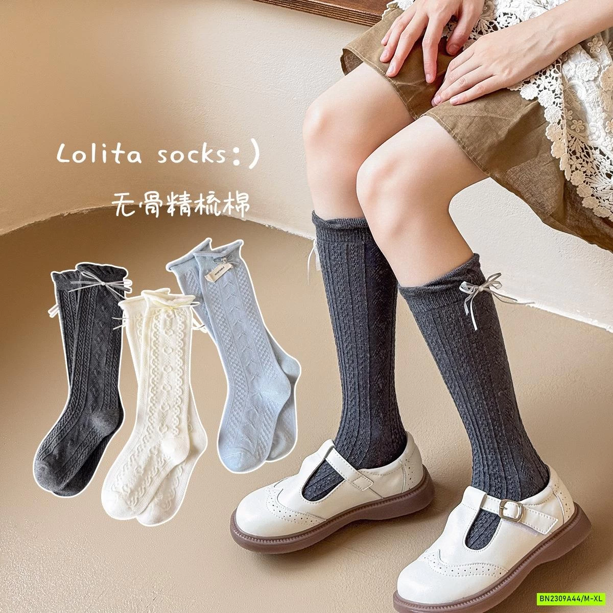 SÉT 3Đ TẤT NGANG GỐI GẮN NƠ TIỂU THƯ