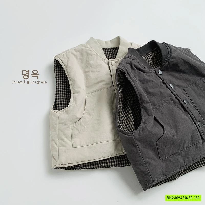 KHOÁC GILE 2 MẶT TRẦN BÔNG CỔ TRỤ