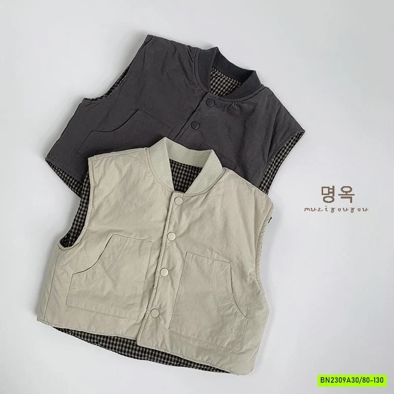 KHOÁC GILE 2 MẶT TRẦN BÔNG CỔ TRỤ